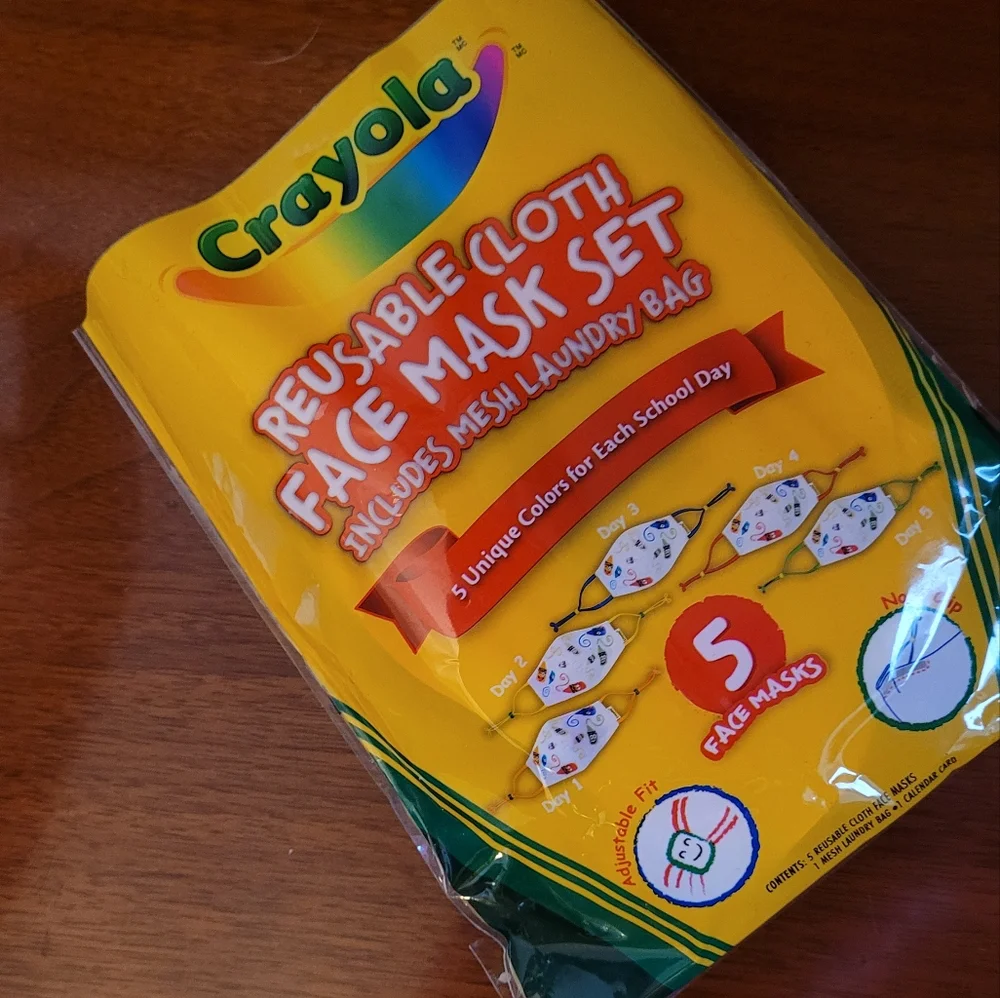 Crayola reusable cloth face masks